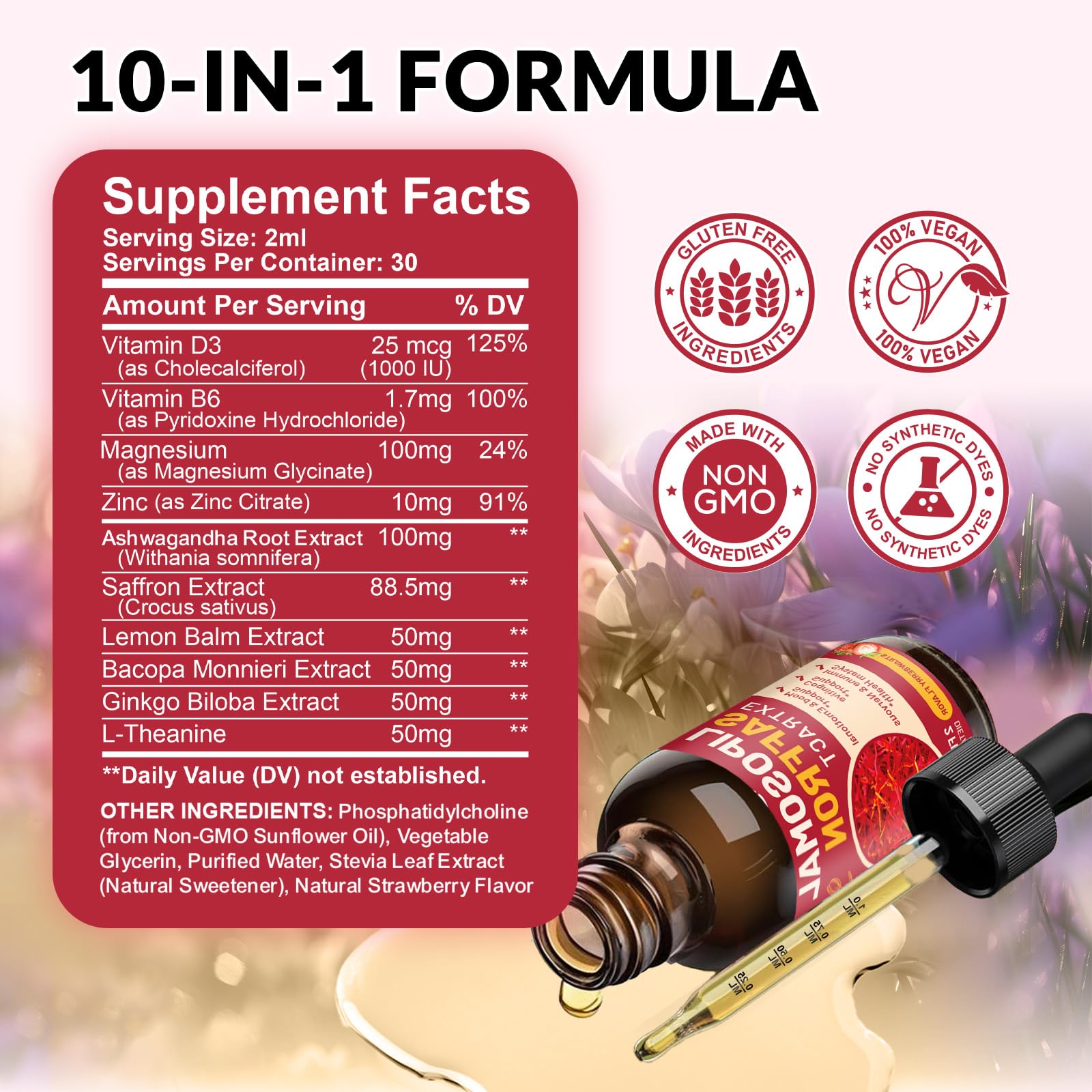 ReviNutra saffron drops ideal for calming routines and focus