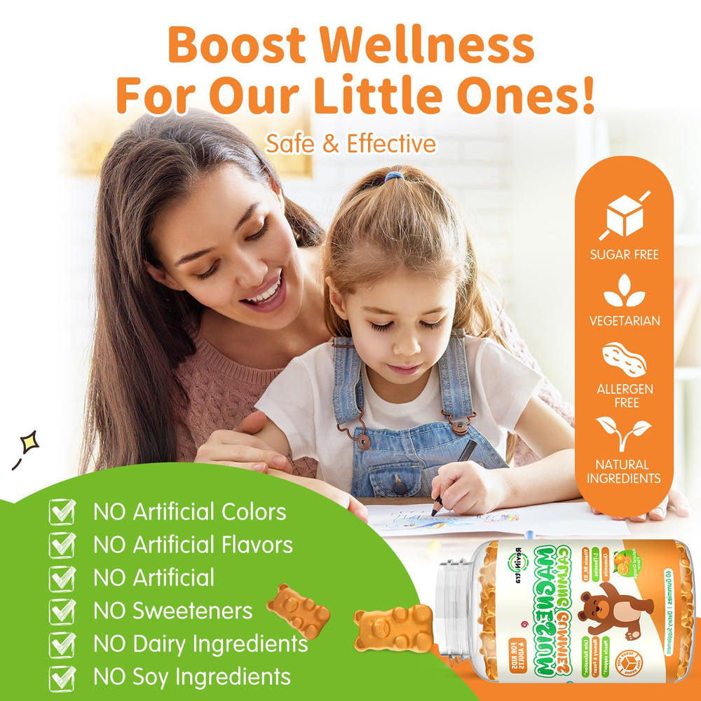ReviNutra sugar-free orange flavor magnesium gummies.