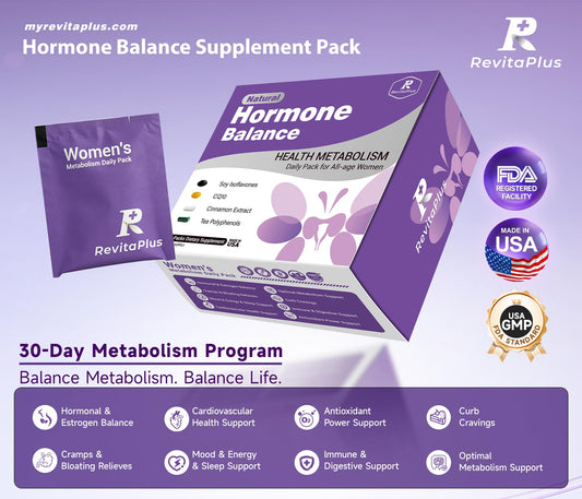 RevitaPlus daily pack sachets arranged for easy daily routine