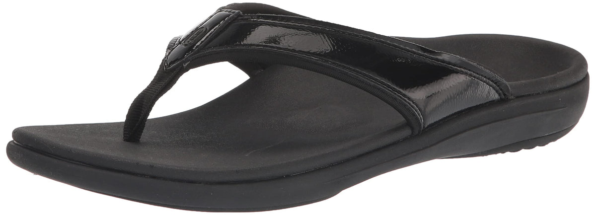 REVITALIGN Yumi orthotic sandal, front view, APMA-approved footbed for comfort and support.