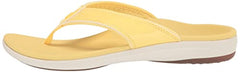 REVITALIGN Yumi yellow area near toe highlights metatarsal arch support.