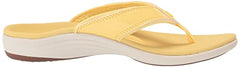 REVITALIGN Yumi yellow quick-dry lining detail for travel wear.