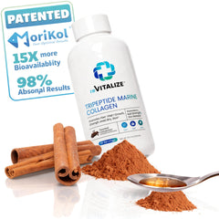 REVITALIZE Liquid Collagen bottle label closeup, pure and additive-free formula