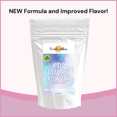 Powder dissolving in water creates a refreshing, fruity drink.