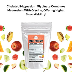 Revitalize Wellness Mag Defense bottle label showing corn free and GMO free ingredients