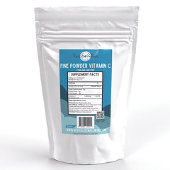 Revitalize Wellness Vitamin C powder bottle pour highlights easy dosing and purity