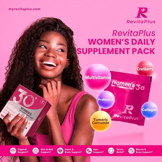 RevitaPlus multivitamin capsules for convenient daily health.