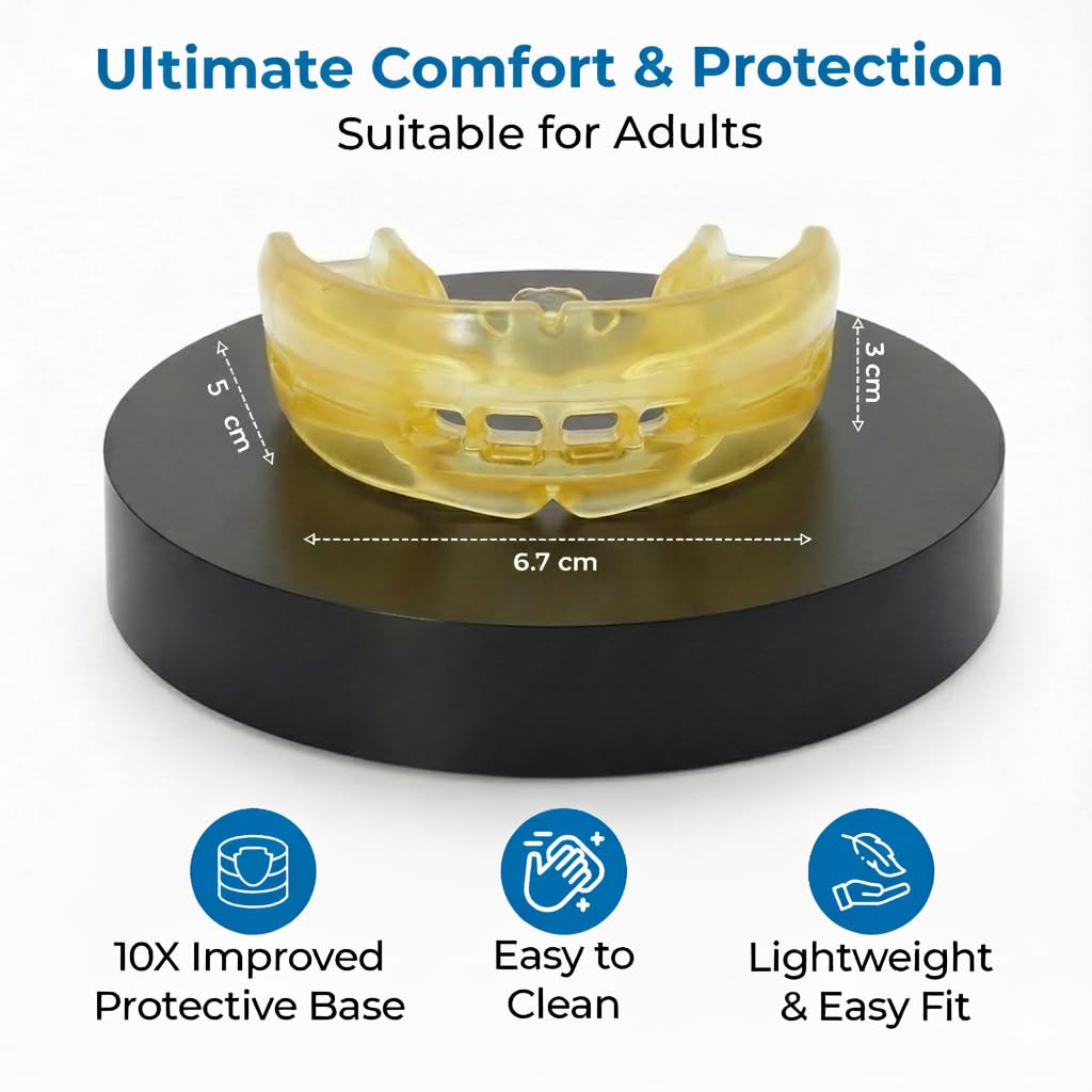 Reviv R1 silicone material emphasizes soft, flexible guard for comfortable wear.