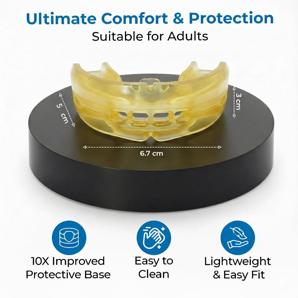 Reviv R1 silicone material emphasizes soft, flexible guard for comfortable wear.