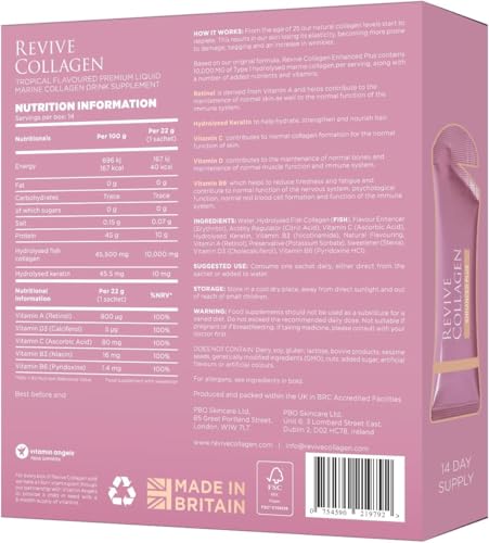 Revive Collagen Enhanced Plus tropical pour demonstrates easy integration into drinks for a tropical collagen lift