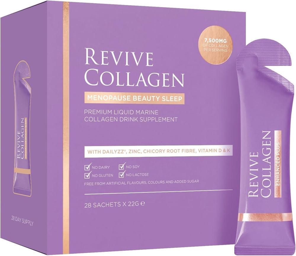 Revive Collagen menopause beauty sleep pour — supports restful nights and refreshed mornings.