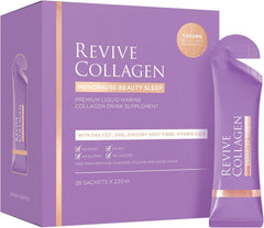 Revive Collagen menopause beauty sleep pour — supports restful nights and refreshed mornings.