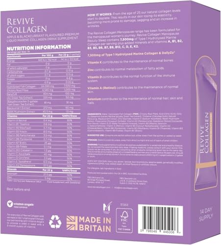 Revive Collagen menopause beauty sleep sachets arranged for an easy evening routine
