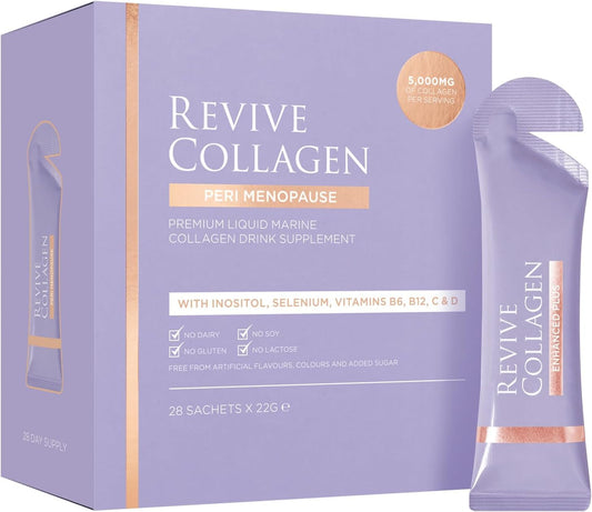 Revive Collagen bottle pouring to mix for perimenopause wellness
