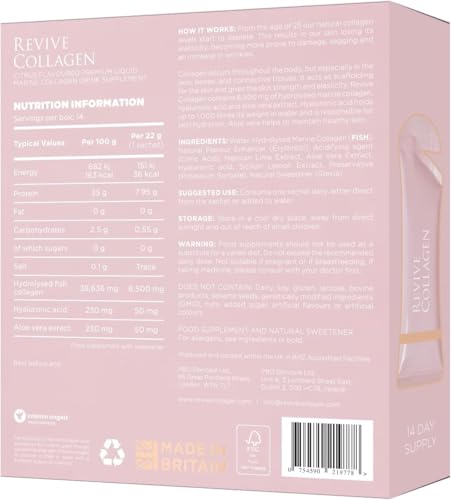 Revive Collagen Premium ingredients closeup features hyaluronic acid and aloe
