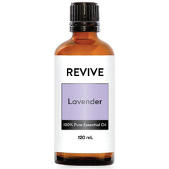 Revive Lavender essential oil bottle pour for calming mood support