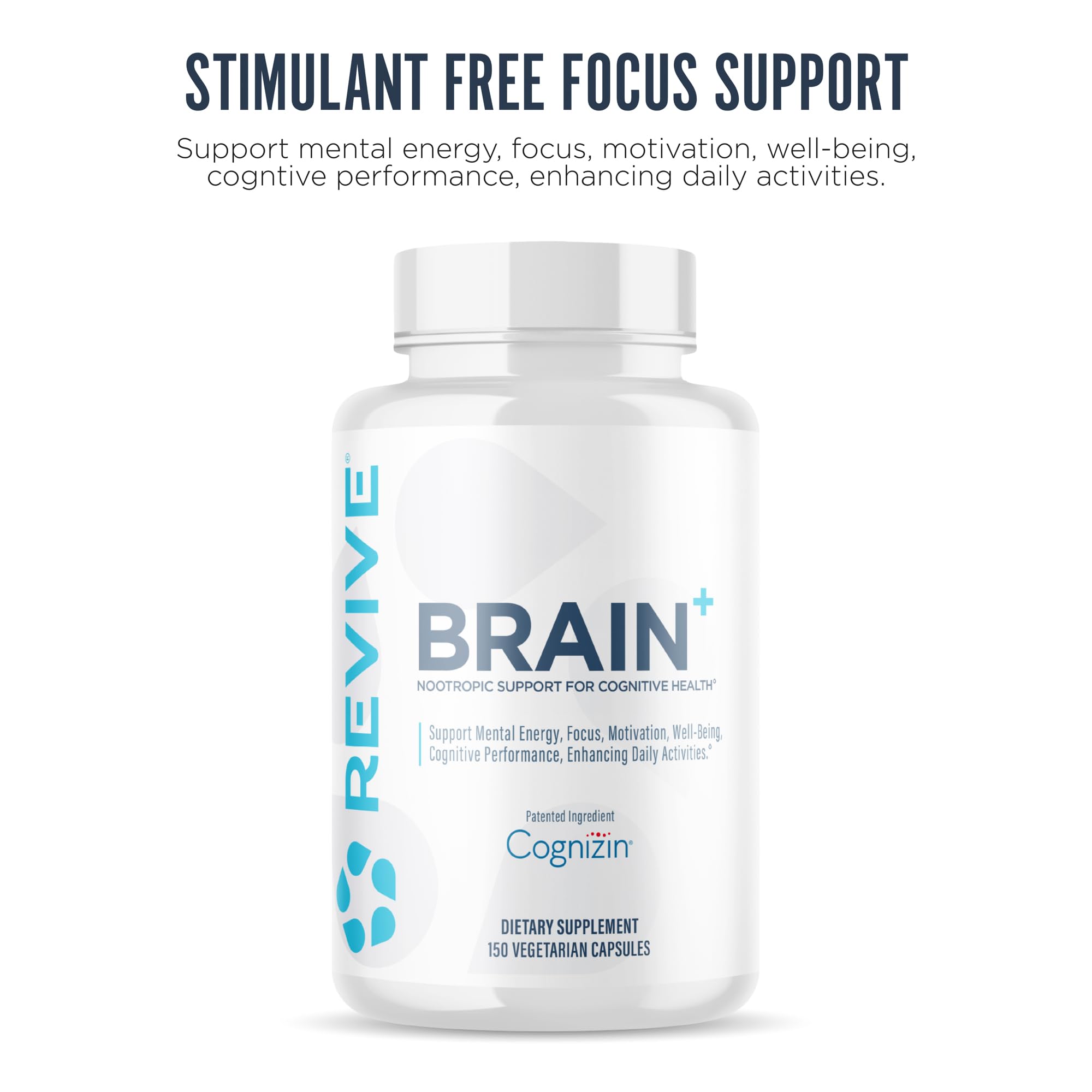 Revive MD Brain Supplement capsules close-up for cognitive support