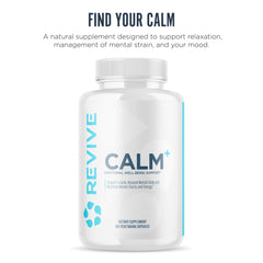 Revive MD Calm capsule close-up shows L-Theanine and GABA blend