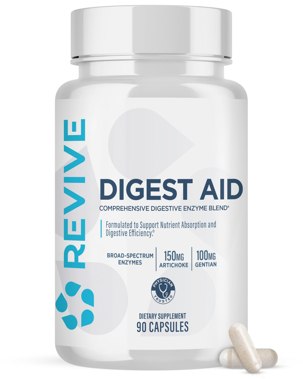 Revive MD Digest Aid bottle front for daily digestive support.