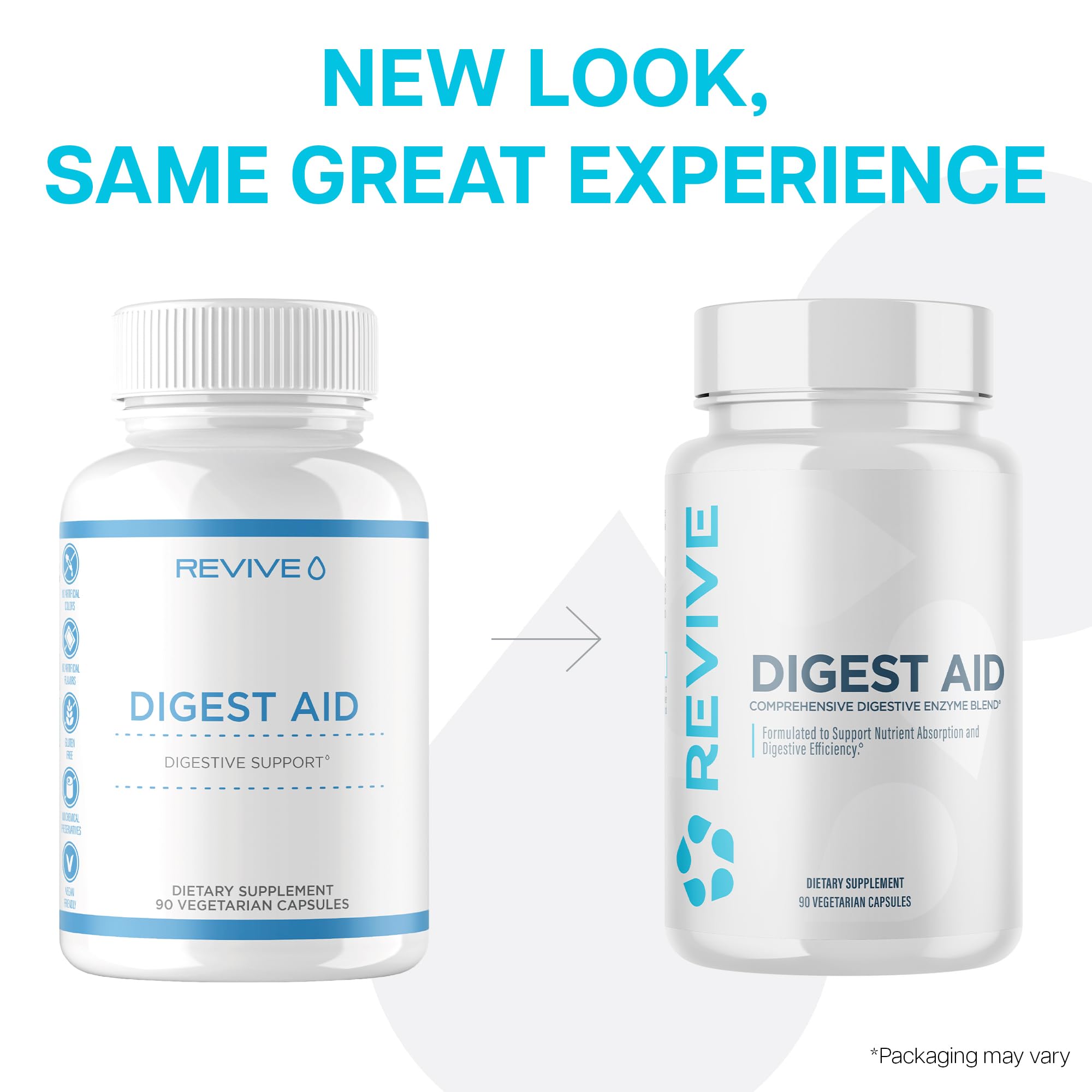 Revive MD Digest Aid packaging box reflecting natural, doctor-formulated digestive support.