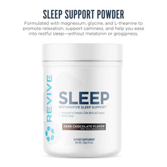 Revive MD glycine ingredient closeup highlighting sleep onset support.