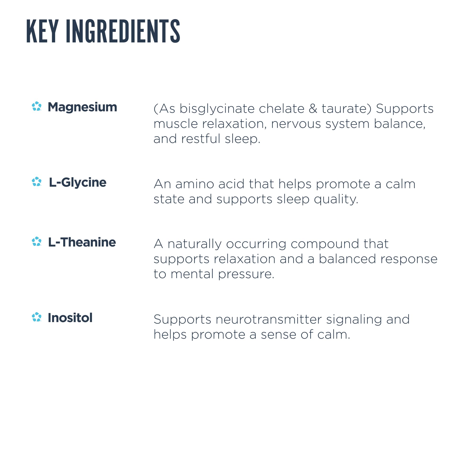 Revive MD glycine ingredient close-up hints toward smoother sleep onset.