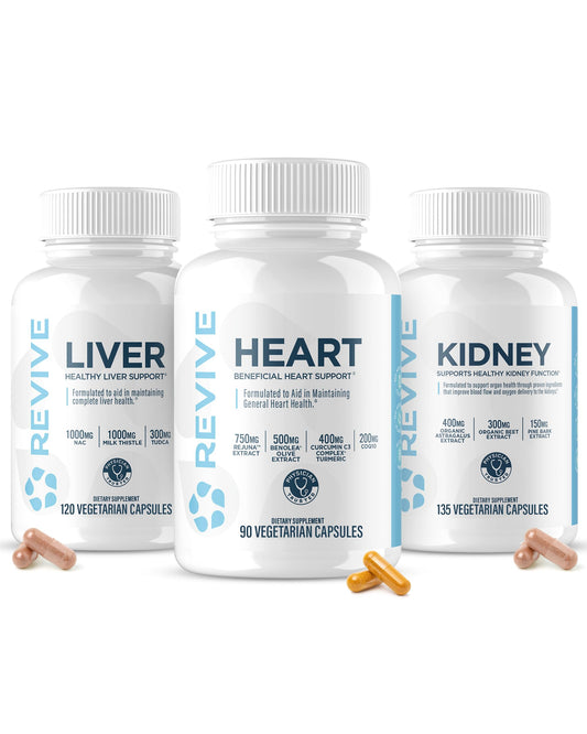 Revive MD Heart Formula bottle close-up may support heart health as part of daily routine