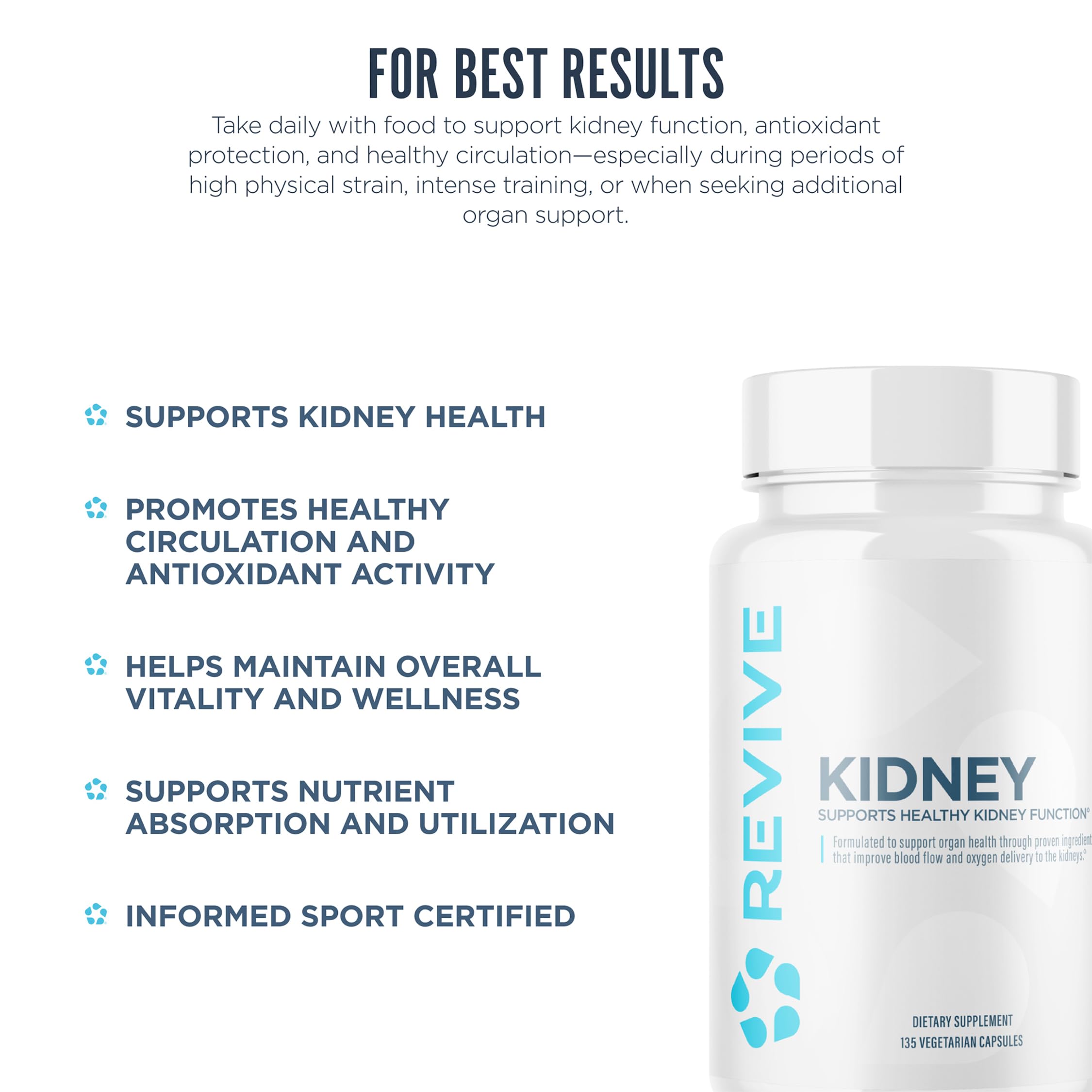 Revive MD packaging box emphasizing vegan, gluten-free and soy-free formula.