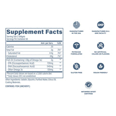 Revive MD Omega-3 label detail indicates 120 servings per bottle