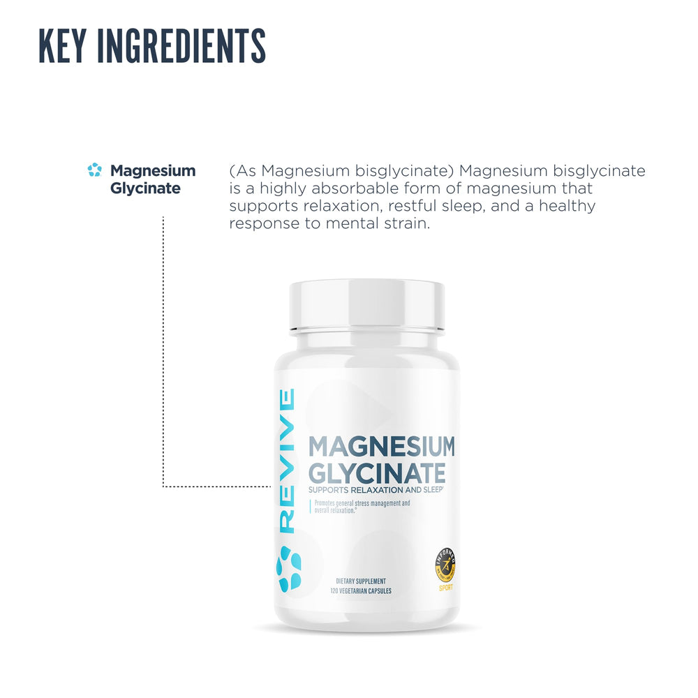 Close-up of Revive MD capsules highlighting easy daily intake for relaxation