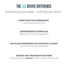 Revive MD vegan gluten-free soy-free badge visible on packaging.