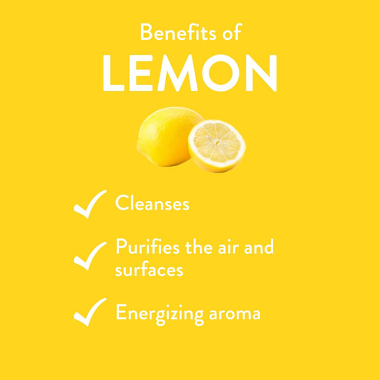 REVIVEEO Lemon essential oil diffuser mist delivering energizing aroma.
