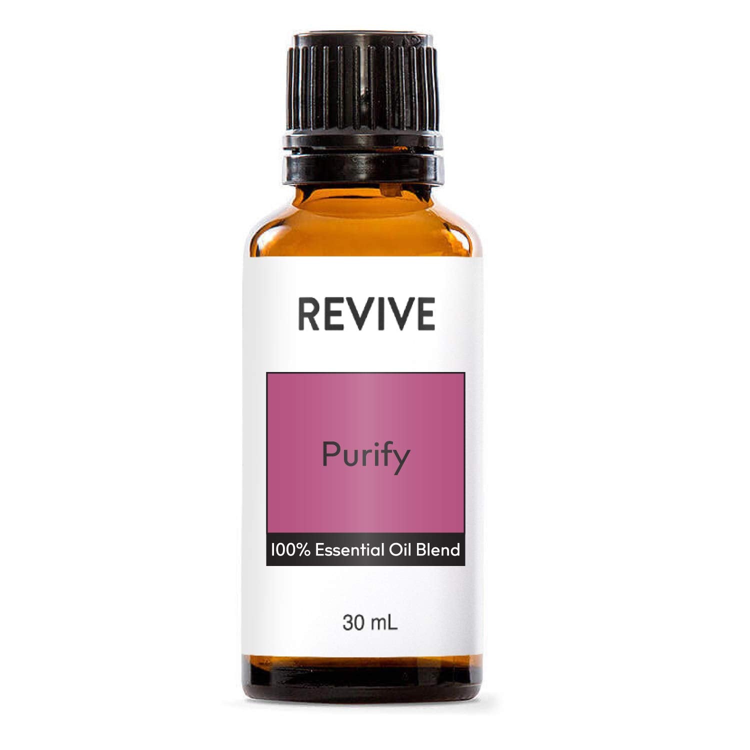 REVIVEEO Purify bottle closeup for a calming aromatherapy routine.
