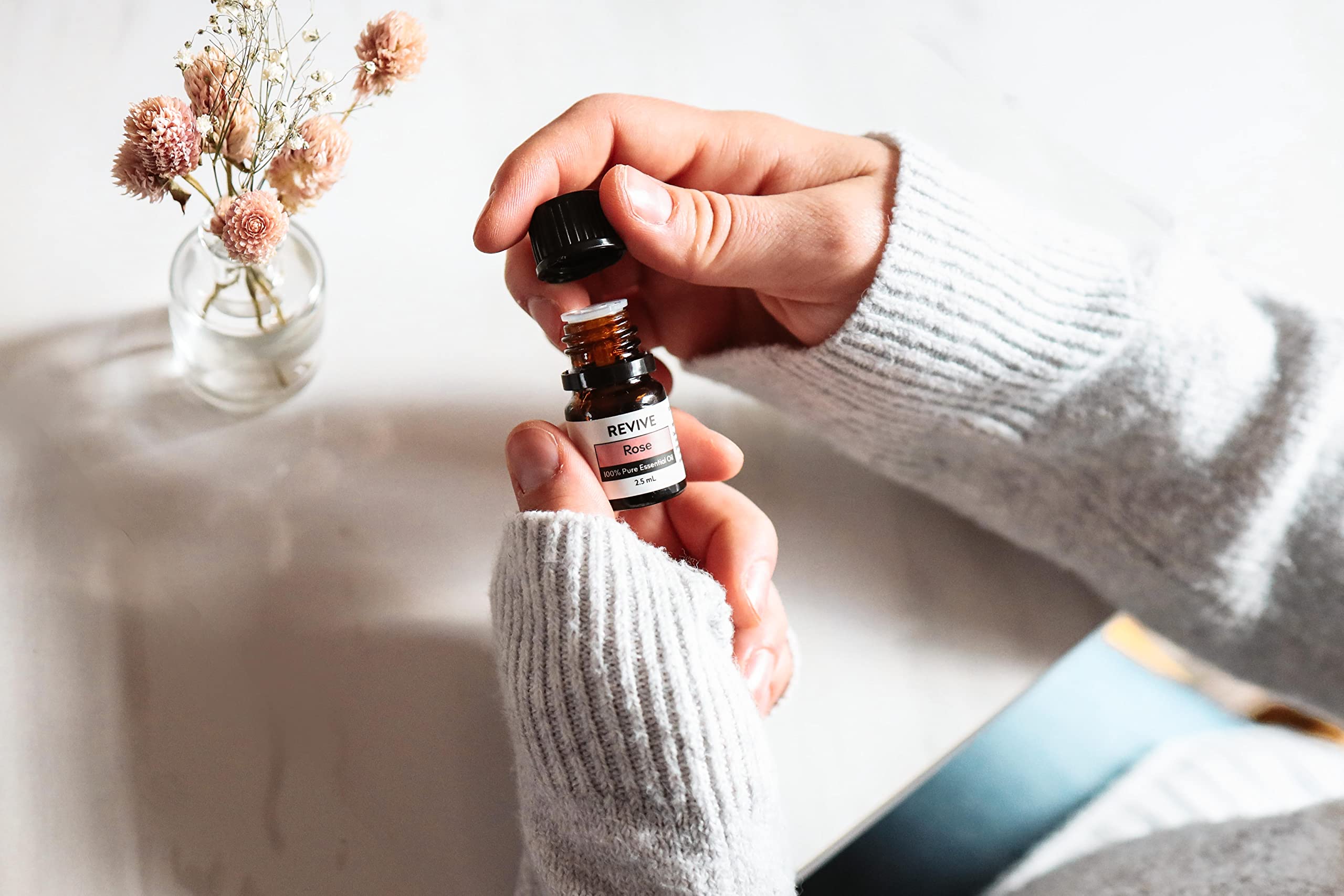 REVIVEEO Rose Essential Oil embodies ethical sourcing and vegan formulation.