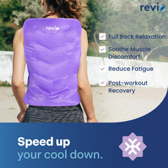 REVIX back ice pack nylon side provides durable, long-lasting cold therapy.
