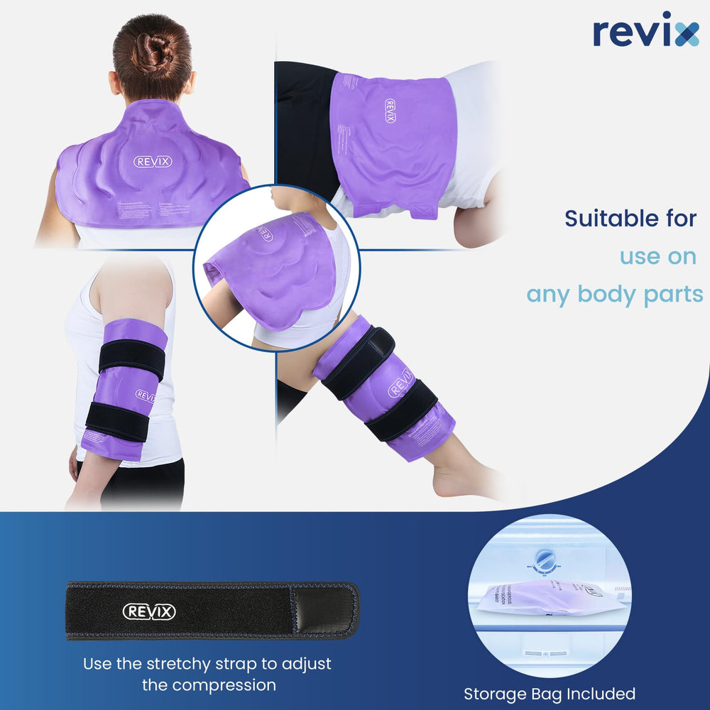 REVIX double-sided soft plush interior delivers comfortable knee cooling.