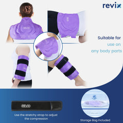REVIX double-sided soft plush interior delivers comfortable knee cooling.