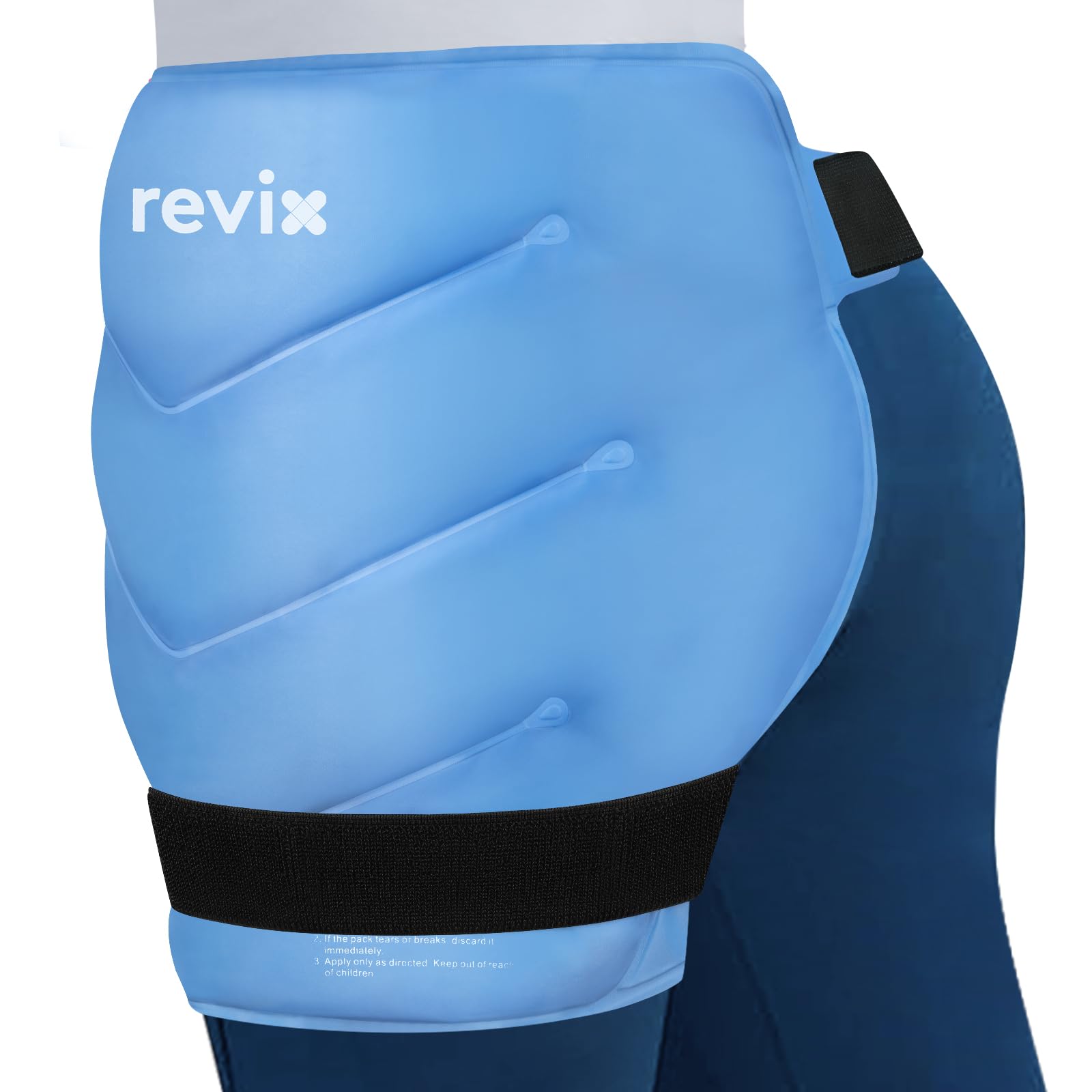 REVIX extra-large hip cold pack with strap wrap for secure hip coverage