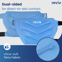 REVIX hip wrap with 19x12.2 inch coverage for full hip area