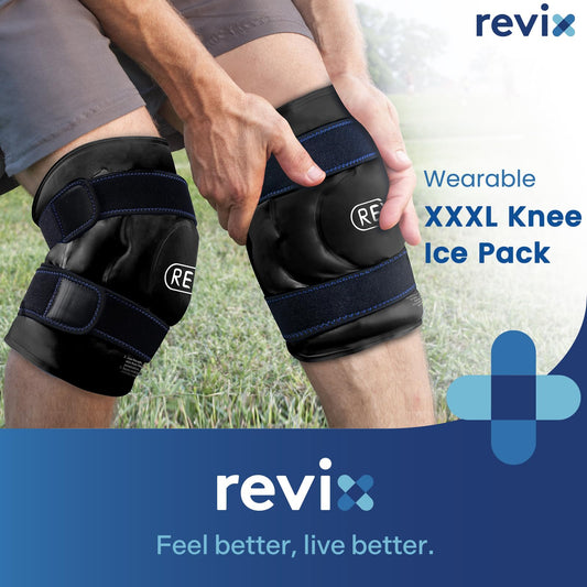 Two elastic straps enable hands-free cold therapy during activities.