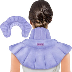 REVIX microwave heating pad for neck and shoulders delivering soothing warmth.