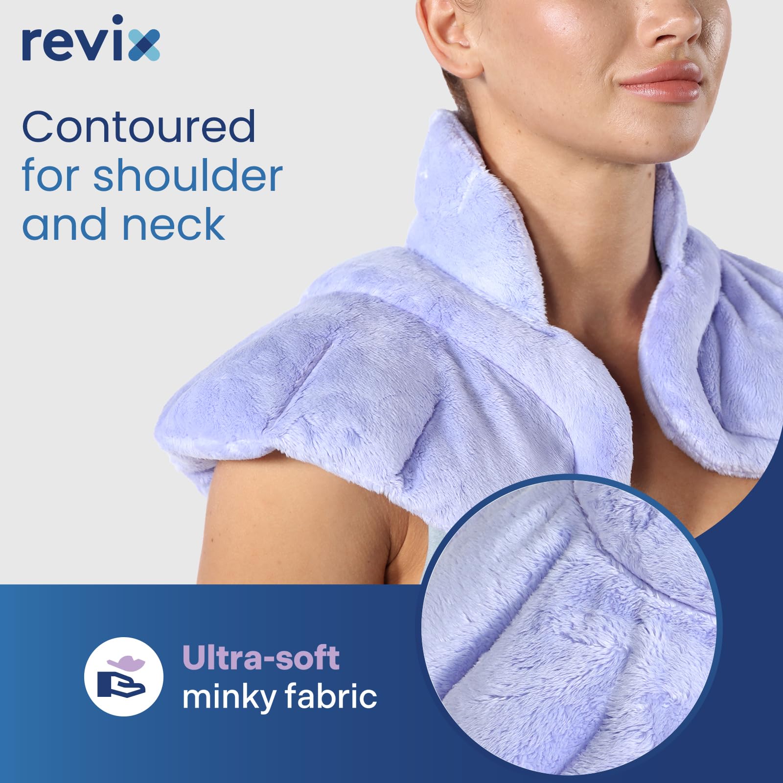 REVIX soft minky cover close-up showing skin-friendly daily comfort.