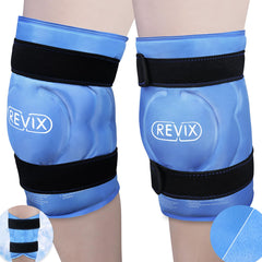 REVIX XXXL knee wrap front view for wide knee coverage during cold therapy