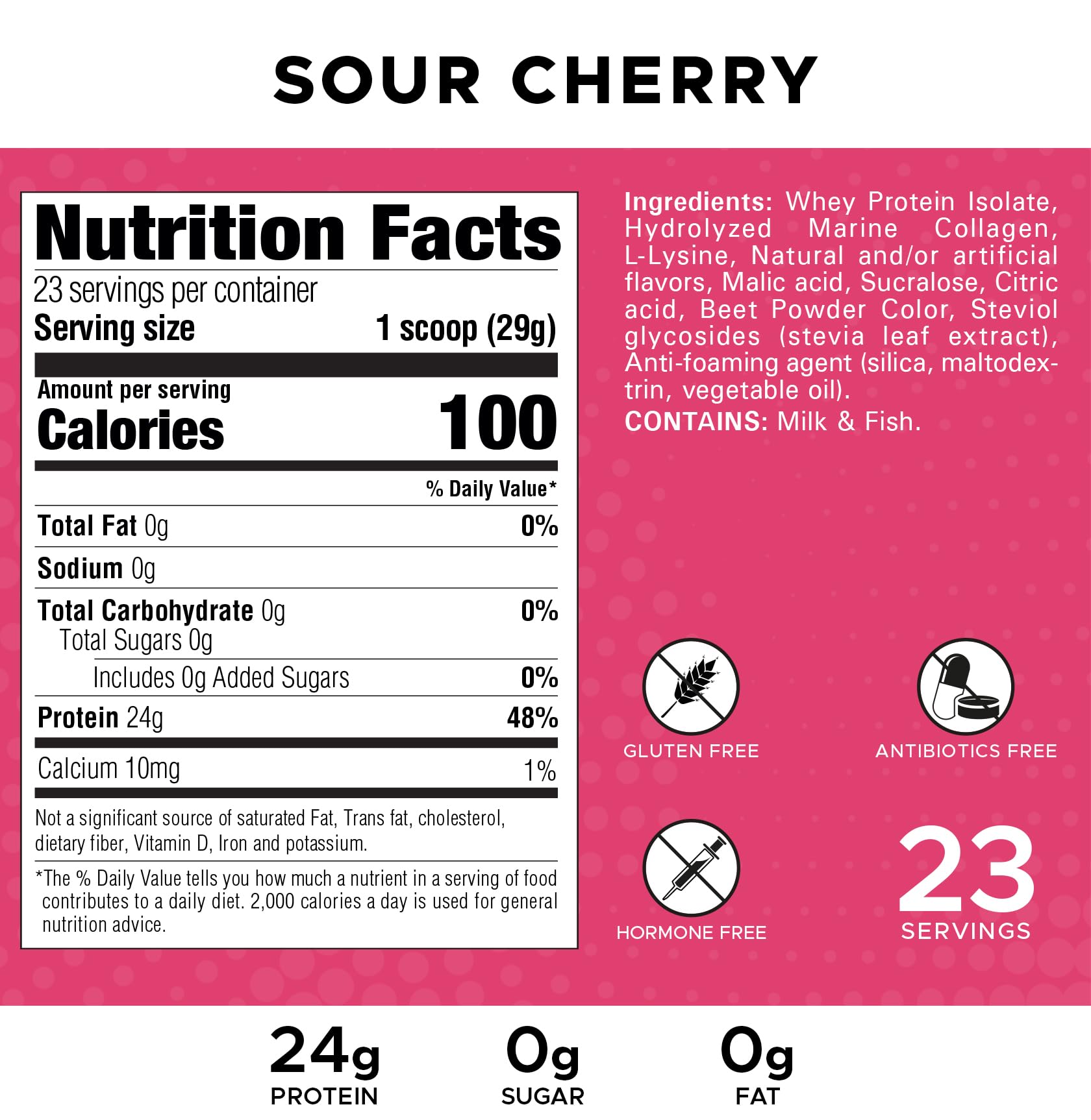 Revolution Nutrition Splash Clear Protein glass serving shows a refreshing, fruit-forward shake.