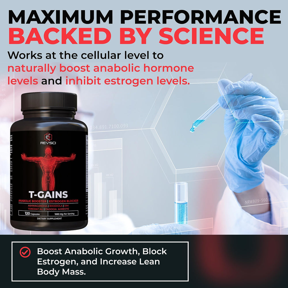 Revolution Science T-GAINS athlete in gym, illustrating training support for performance