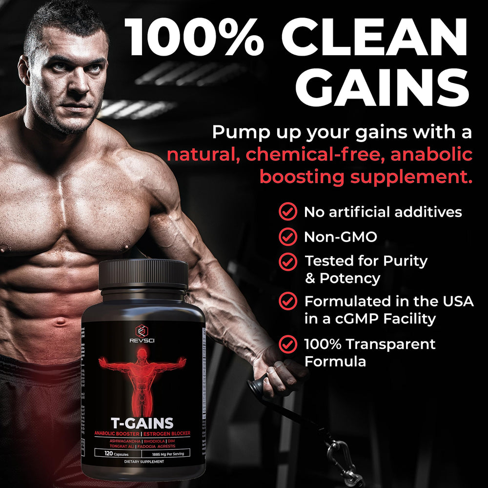 Revolution Science T-GAINS dosage schedule, easy daily routine for consistent support