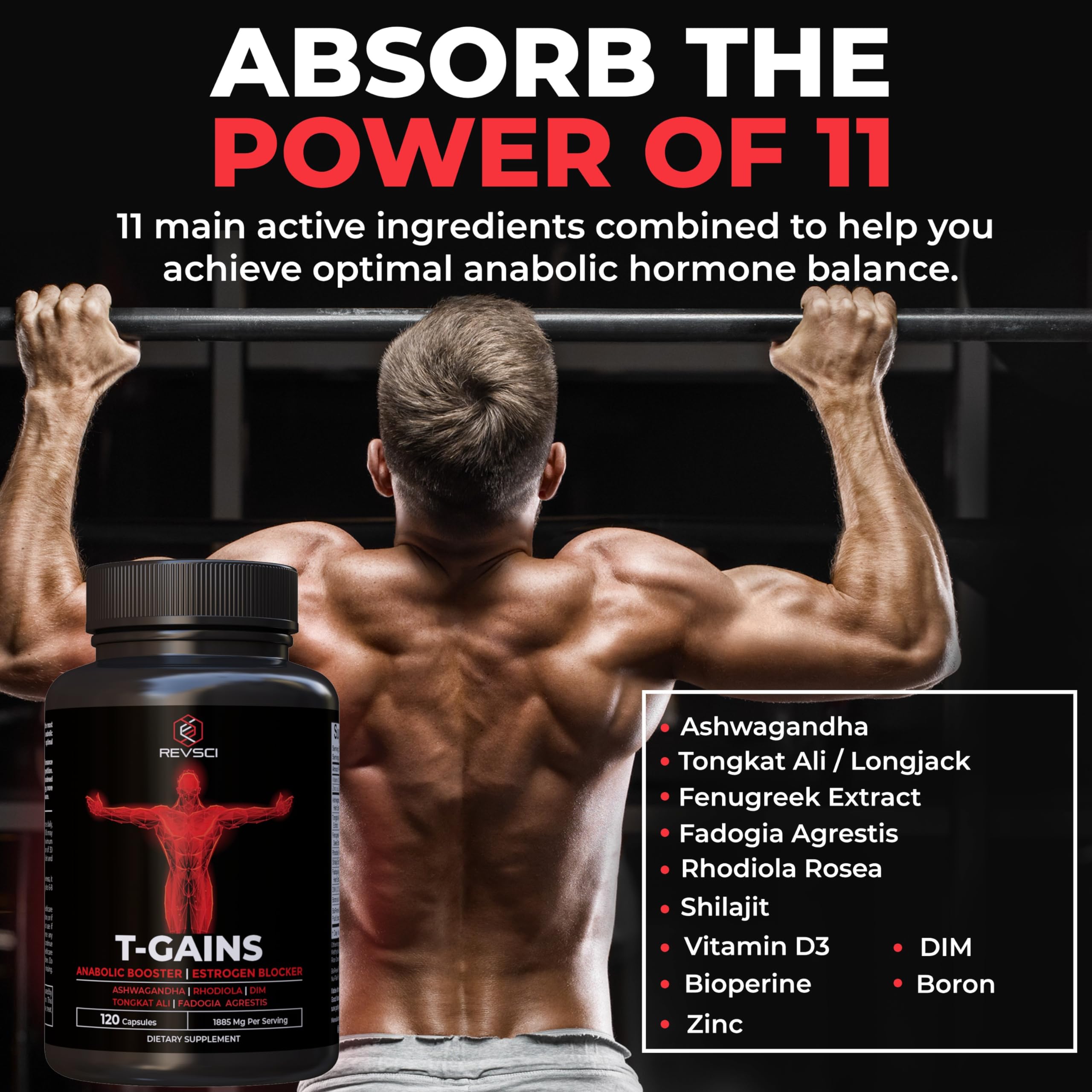 Revolution Science T-GAINS stacked with HGH, visualizing potential stack for enhanced results