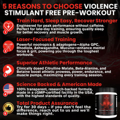 Violence non-stim preworkout powder pour demonstrates smooth mixing and texture.