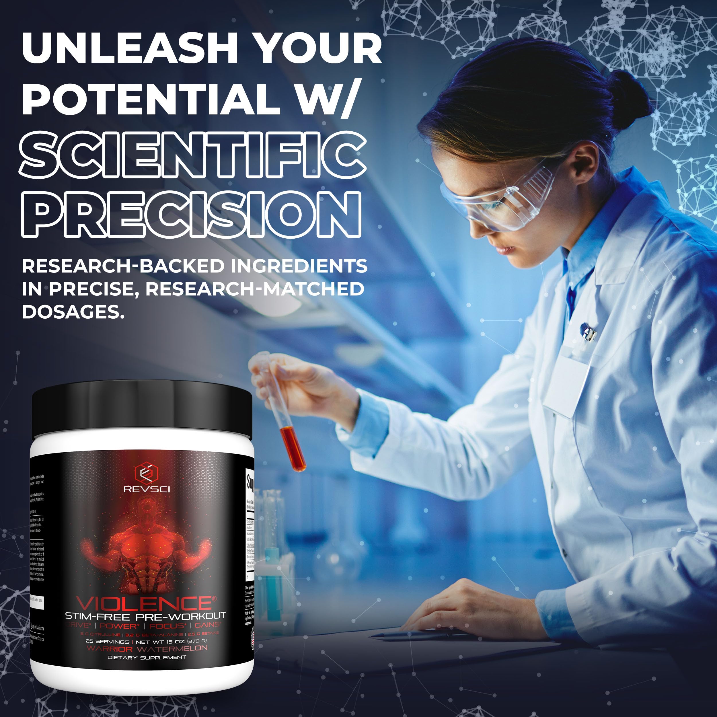 Violence stim free preworkout no caffeine pump focus without jitters.