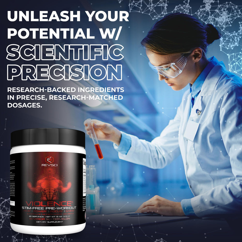 Violence stim free preworkout no caffeine pump focus without jitters.